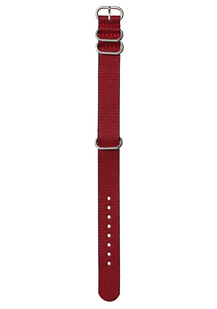 20mm One Piece #TIDE Recycled PET Strap Red / Black