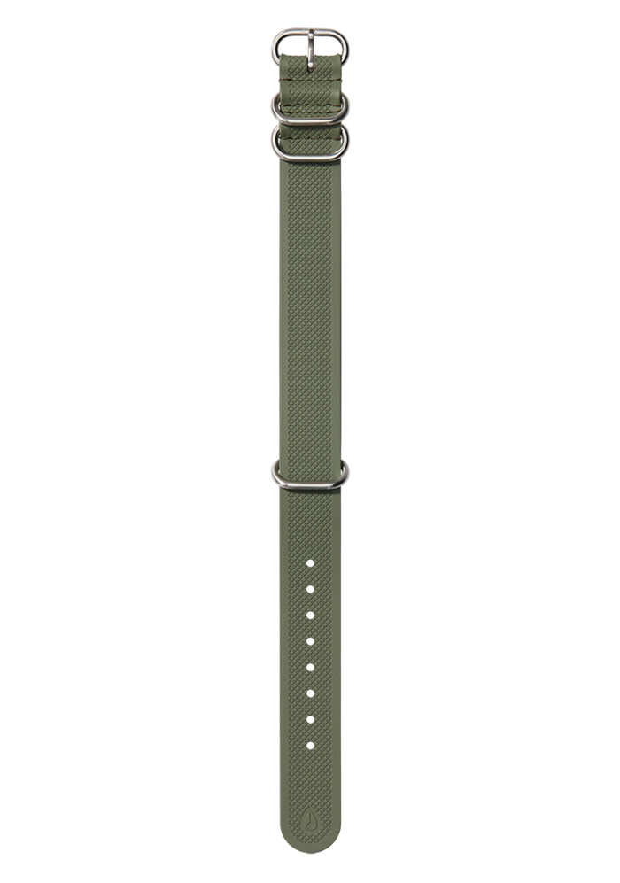 20mm One Piece FKM Rubber Strap Olive
