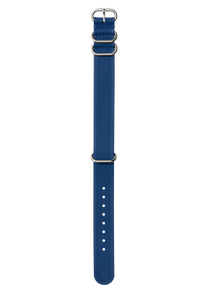 20mm One Piece FKM Rubber Strap Navy / Blue View 1