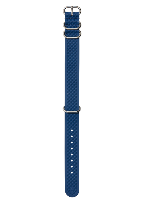 20mm One Piece FKM Rubber Strap Navy / Blue