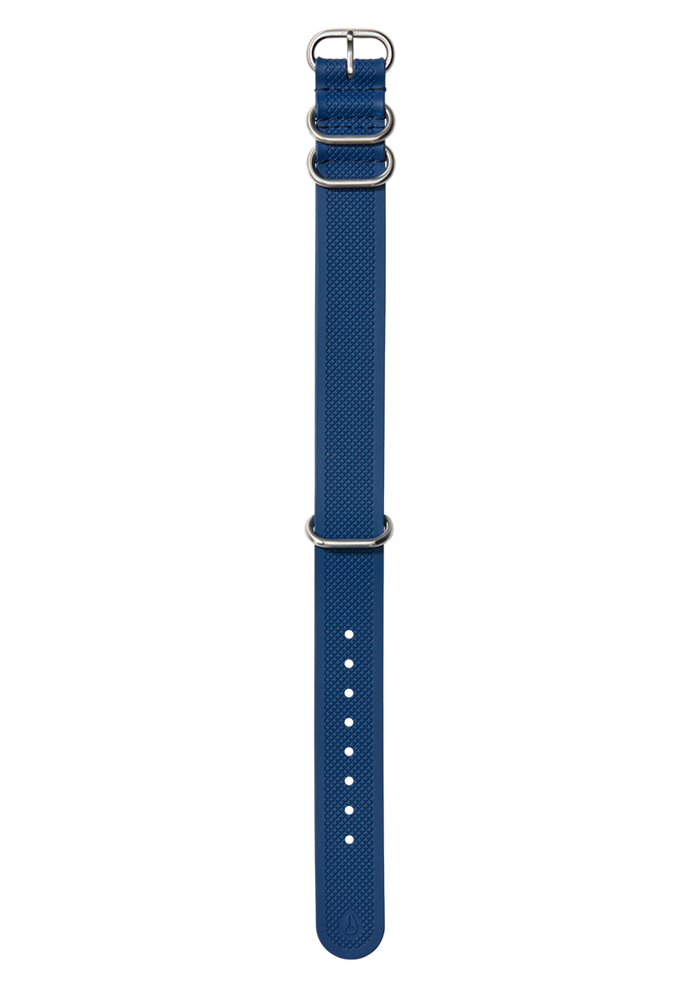 20mm One Piece FKM Rubber Strap Navy / Blue