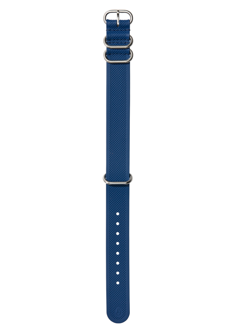 20mm One Piece FKM Rubber Strap Navy / Blue