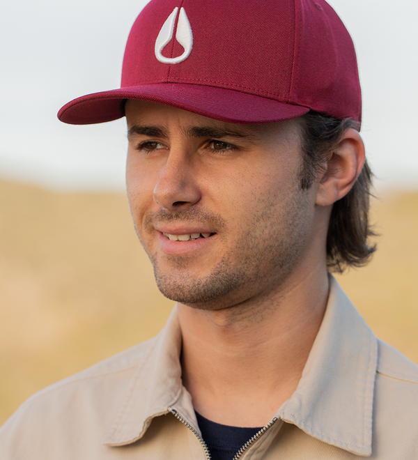 Deep Down FF Athletic Fit Hat Burgundy / White S/M