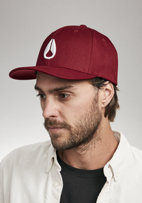 Deep Down FF Athletic Fit Hat Burgundy / White S/M View 5