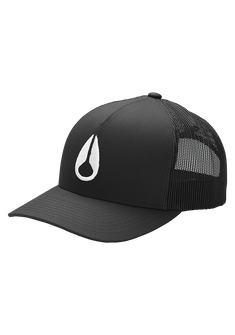 Iconed Trucker Hat Black White