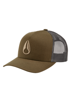Iconed Trucker Hat Dark Olive