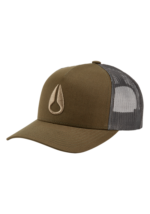Iconed Trucker Hat Dark Olive