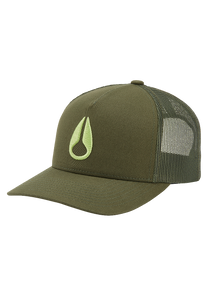 Iconed Trucker Hat Olive View 1