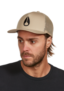 Iconed Trucker Hat All Khaki Black View 3