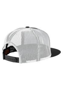 Deep Down Trucker Hat Black White Black View 2