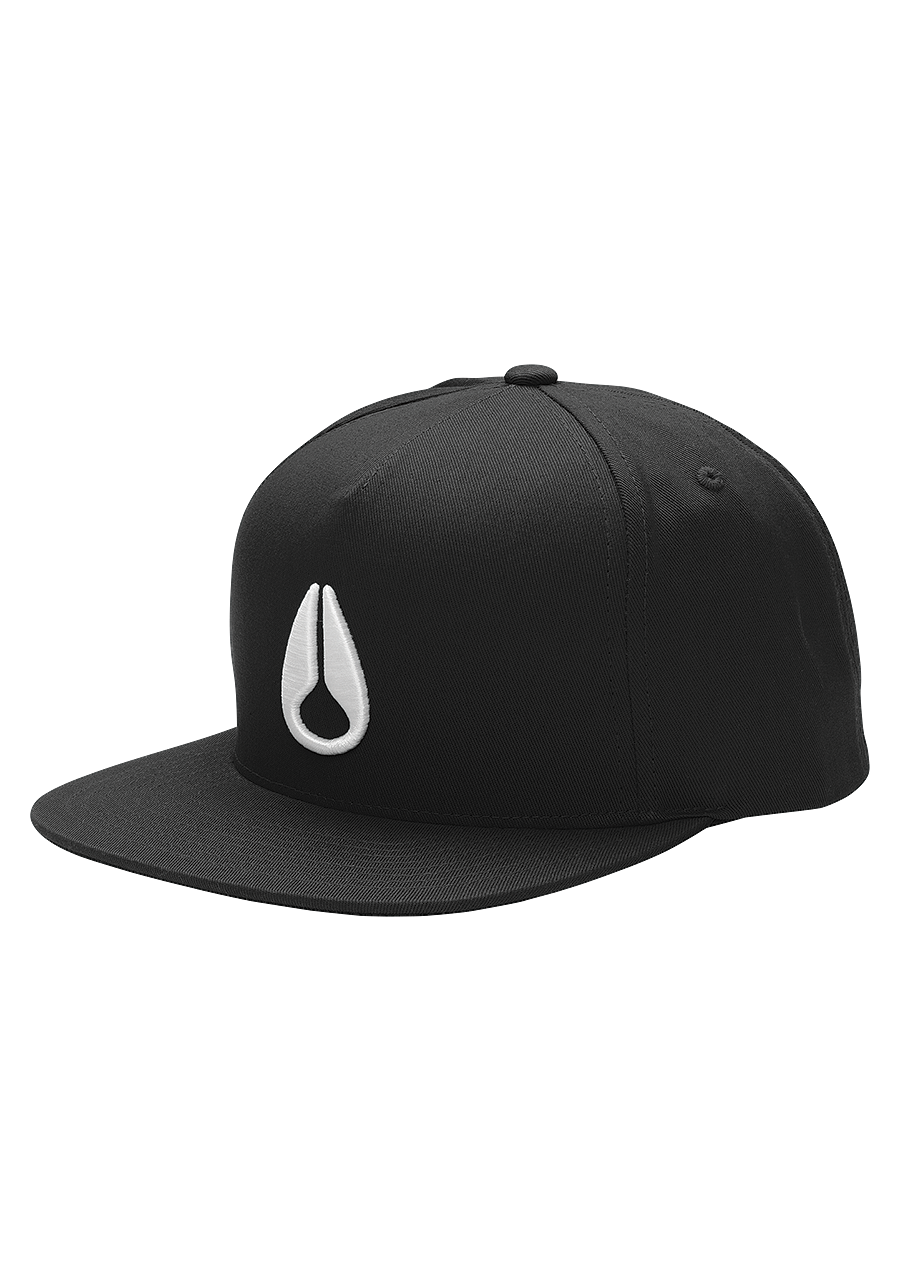 Simon Snap Back Hat Black White View 1