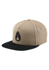 Simon Snap Back Hat Khaki Black View 1