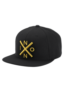 Exchange Snapback Hat Black Gold View 1
