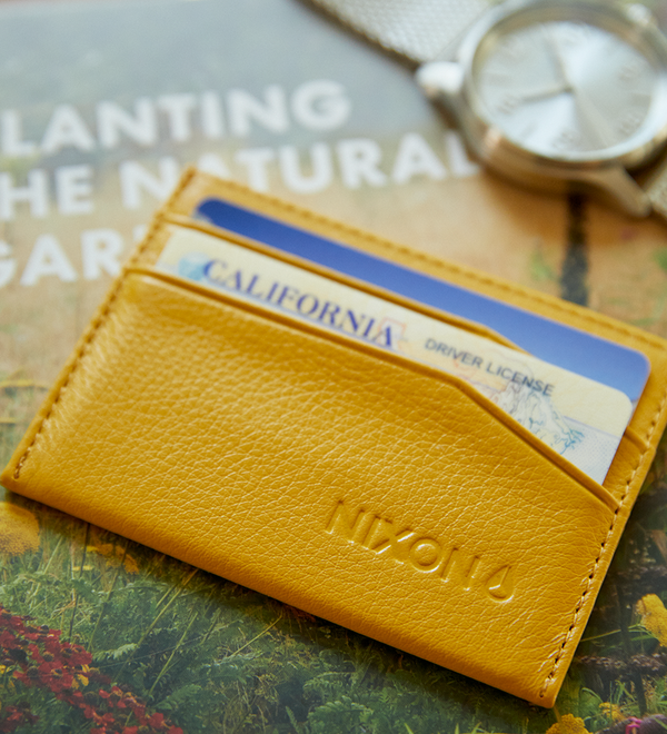 Flaco Leather Card Wallet Yellow