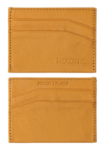 Flaco Leather Card Wallet Yellow View 1