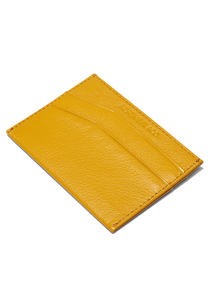 Flaco Leather Card Wallet Yellow View 2