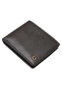 Pass Leather Wallet Brown View 1