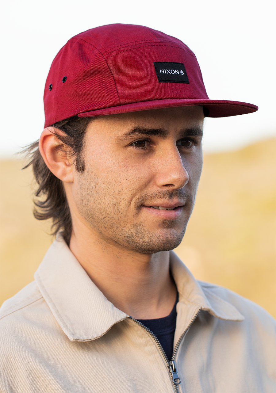 Mikey 5 Panel Hat Burgundy