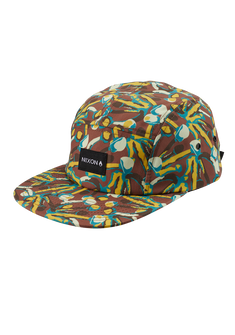 Mikey 5 Panel Hat Brown Multi