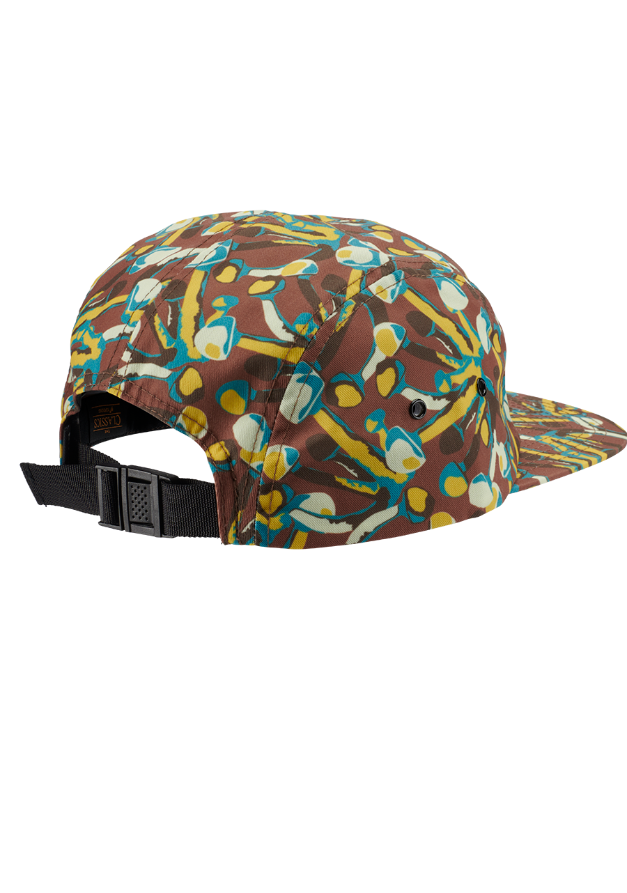 Mikey 5 Panel Hat Brown Multi View 2