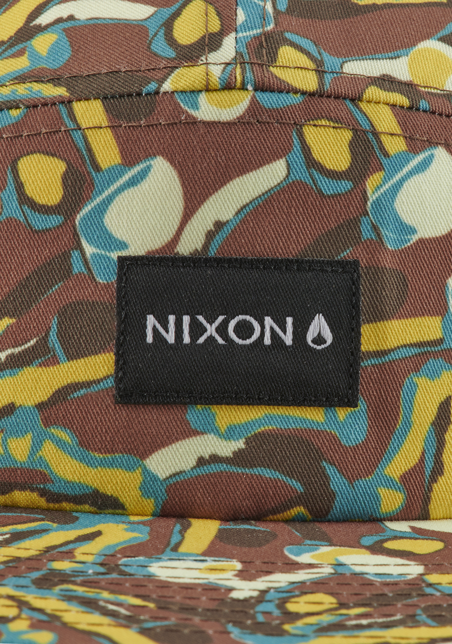 Mikey 5 Panel Hat Brown Multi View 4