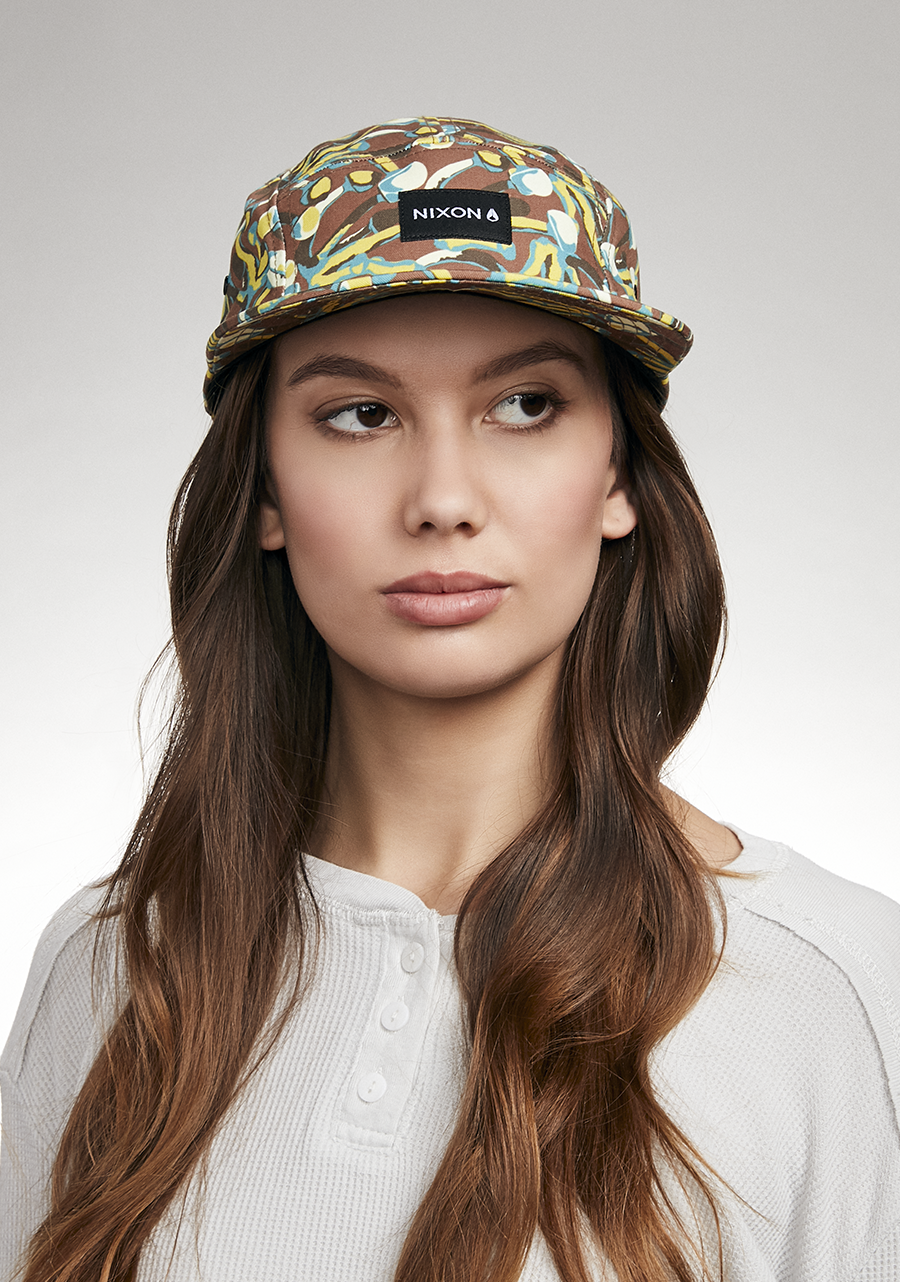 Mikey 5 Panel Hat Brown Multi View 7