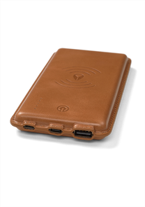 Wireless Charging Powerbank Brown View 1