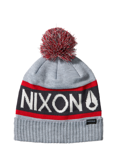 Teamster R Beanie Heather Gray / Red