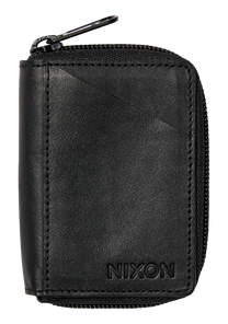 Orbit Zip Card Leather Wallet Black View 1