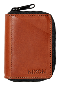 Orbit Zip Card Leather Wallet Saddle View 1