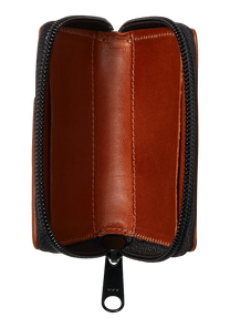 Orbit Zip Card Leather Wallet Saddle View 2