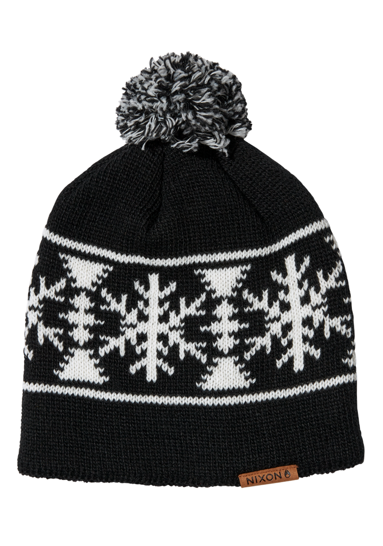 Meister Wool Pom Beanie Black / White