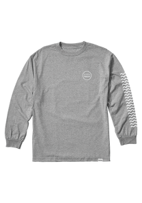 Waves Long Sleeve T Shirt Heather Gray View 3