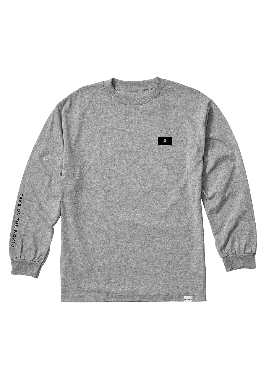 Conquer Long Sleeve T Shirt Heather Gray View 1