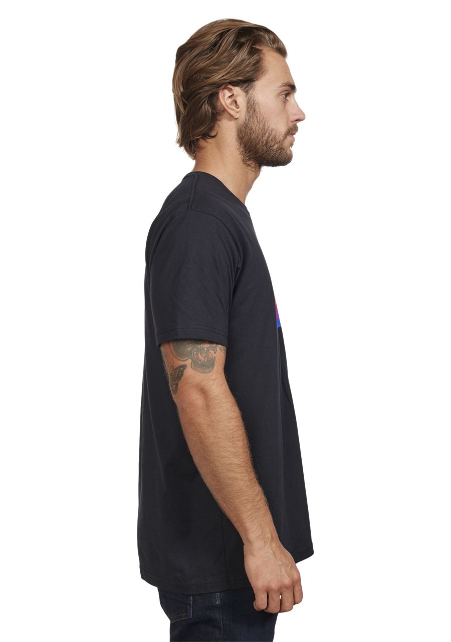 Vibes S S Tee Black White View 4